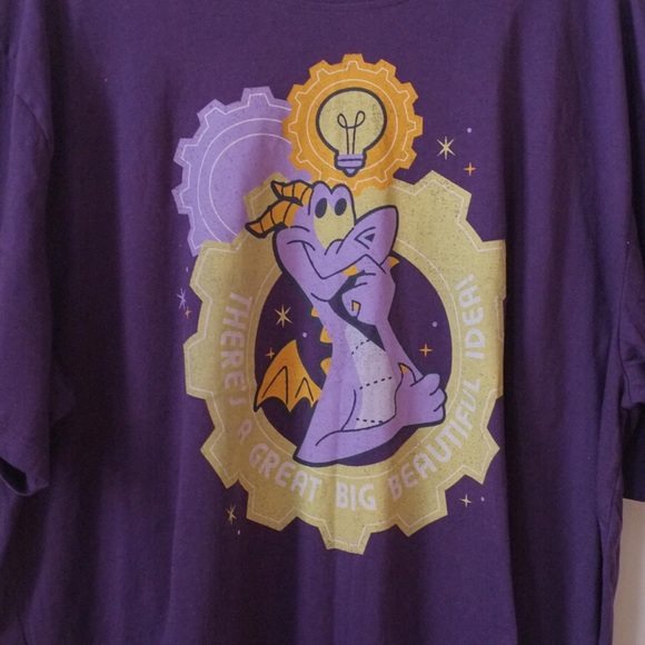 Figment There’s a Great Big Beautiful Idea TShirt XXL/2XL Epcot Disney Parks - Picture 4 of 4